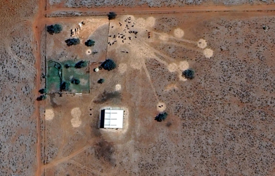 Aerial view of Ryans Ridge property near Mungindi